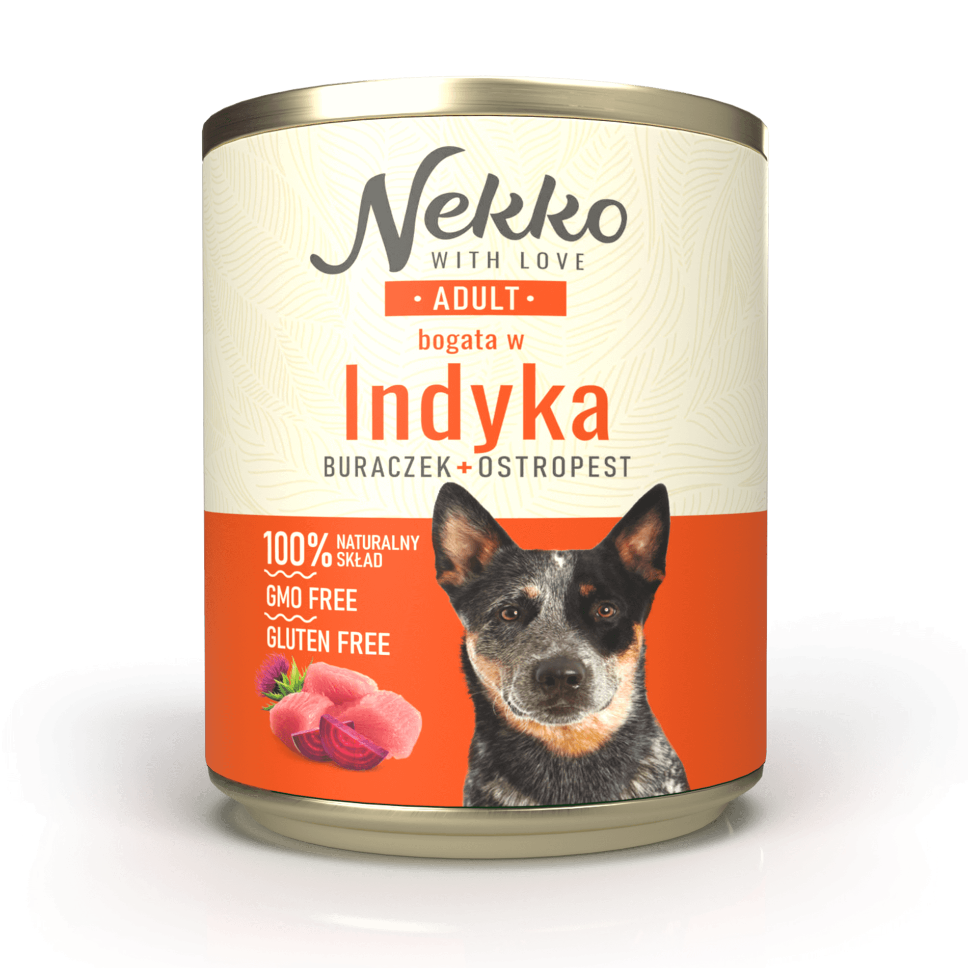 NEKKO puszka pies ADULT bogata w indyka, burak + ostropest