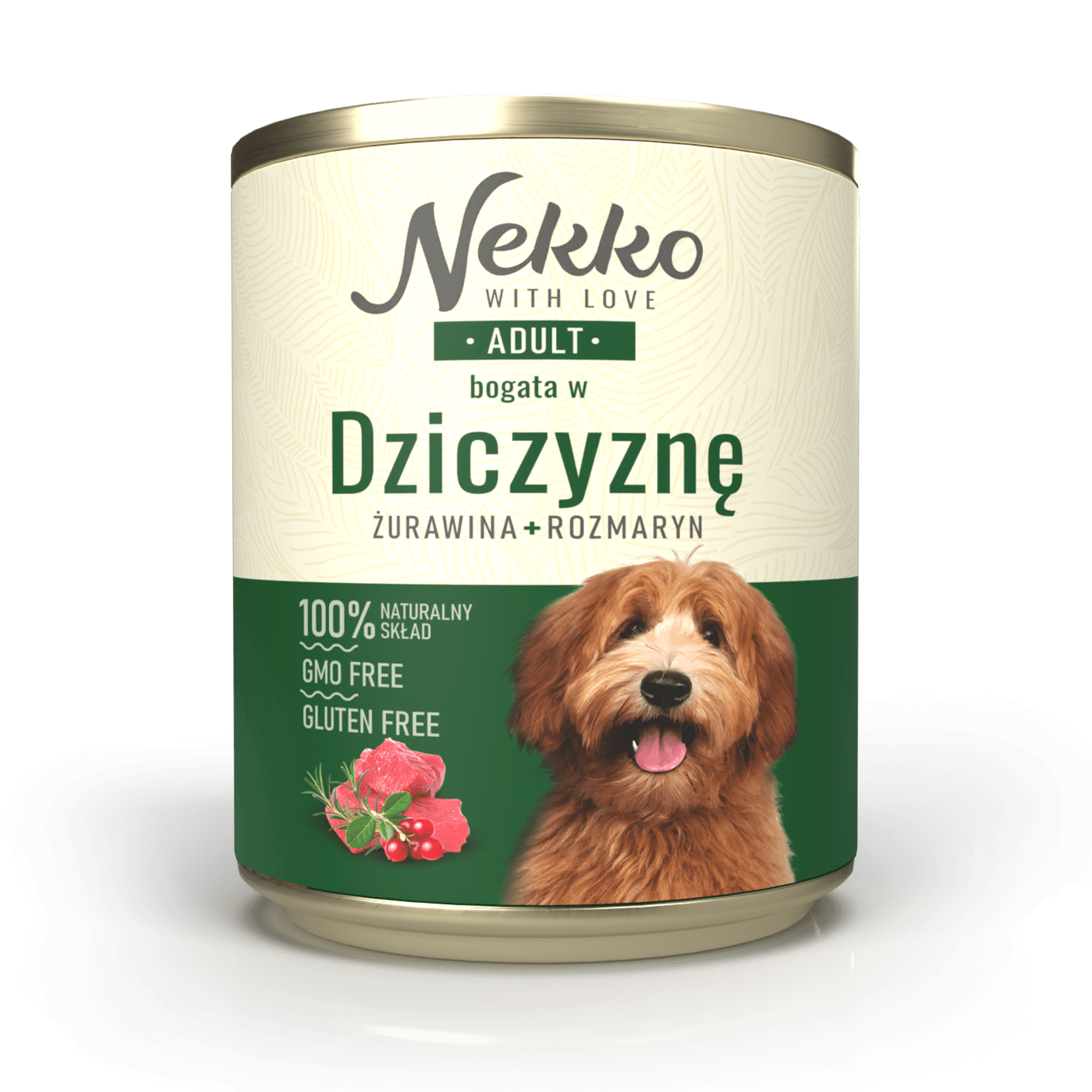 NEKKO puszka pies ADULT bogata w dziczyznę, rozmaryn + żurawina