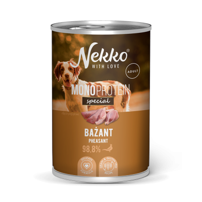 NEKKO MONOPROTEIN SPECIAL ADULT Bażant puszka 400g
