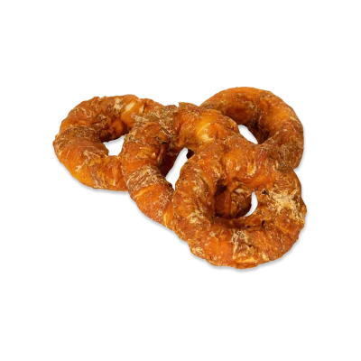 NEKKO Przysmak dla psa – Ringo wapienne owinięte kurczakiem 9cm 500g